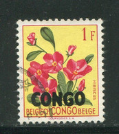 CONGO- Y&T N°388- Oblitéré (fleurs) - 1960-1964 Republiek Congo