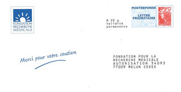 D1184 - Entier / Stationery / PSE - PAP Réponse Beaujard - Fondation Recherche Médicale - Agrément 10P231 - PAP: Ristampa/Beaujard