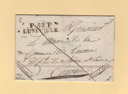 Luneville - 52 - Meurthe - 1825 - Port Paye - Sans Correspondance - 1801-1848: Précurseurs XIX