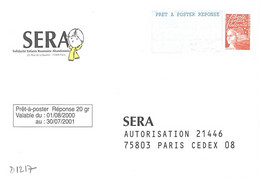 D1217 - Entier / Stationery / PSE - PAP Réponse Luquet - SERA - Pas De Numéro D'agrément - PAP : Antwoord /Luquet