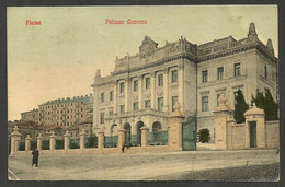 Fiume (Rijeka) - Palazzo Governo. Very Old PPC From 1908, To Leiden, Holland. - Croatia