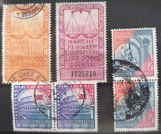 B62) ITALIA MARCHE VARIE LOTTO USATI - Revenue Stamps