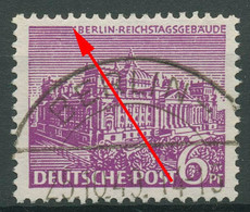 Berlin 1949 Berliner Bauten Mit Plattenfehler 45 IV Gestempelt - Errores De Grabado