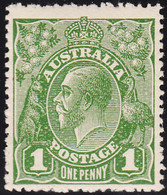 Australia 1924 MH Sc #64 1p George V Green Variety - Ungebraucht