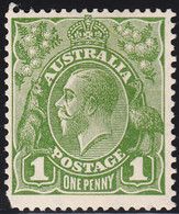 Australia 1931-36 MH Sc #114 1p George V Green Corner - Nuevos