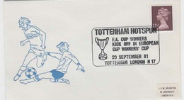 Great Britain 1981 Tottenham Hotspur,Soccer Souvenir Postmark Cover - Sonstige & Ohne Zuordnung