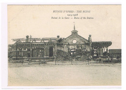 04- 2021 - BELGIQUE - FLANDRE OCCIDENTALE - YPRES - Guerre 14-18 - Ruines - La Gare - Ieper