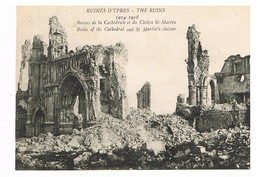 04- 2021 - BELGIQUE - FLANDRE OCCIDENTALE - YPRES - Guerre 14-18 - Ruines - Cathédrale Et Cloître St Martin - Ieper