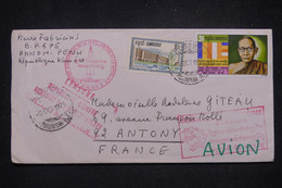 CAMBODGE / KHMERE - Enveloppe De Phnom Penh Pour La France En 1971 Avec Cachet De Censure - L 96892 - Kambodscha