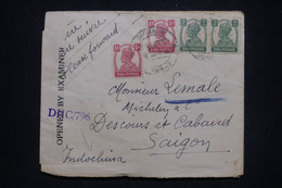 INDE - Enveloppe De Bombay Pour Saigon En 1945 Avec Contrôle Postal - L 96901 - 1936-47 Koning George VI