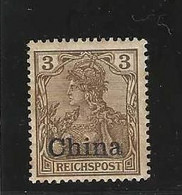 Timbre Allemand N° 9 Surcharge China Bureau Allemand  - - Usati