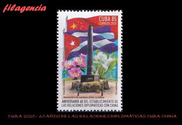 CUBA MINT. 2020-03 60 ANIVERSARIO DE LAS RELACIONES DIPLOMÁTICAS CUBA-CHINA - Nuovi