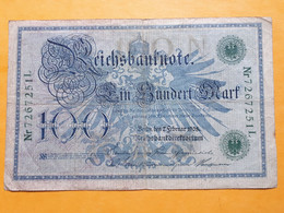 ALLEMAGNE 100 MARK 1908 CACHET VERT - 100 Mark