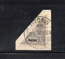 APR1030 - MACAO 1898 , Frammentino Con Valore Tagliato In Diagonale. Firma RAYBAUDI - Otros & Sin Clasificación