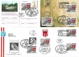 1840a: Österreich 1987, Stickerei- Industrie Vorarlberg, 6890 Lustenau- Belegsammlung & Bildpostkarte - Lustenau