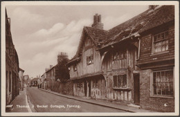 Thomas à Becket Cottages, Tarring, Sussex, 1932 - RP Postcard - Worthing