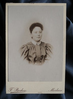 Photo Cabinet F. Bocher à Morlaix - Portrait Jeune Femme Vers 1895 L548 - Ancianas (antes De 1900)