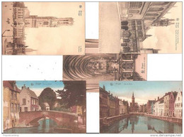 BELGIQUE 5 FIVE OLD BRUGGE BRUGES BELGIUM POSTCARDS  MORE CHEAP BELGIUM LISTED FOR SALE @ 1 EURO - Brugge