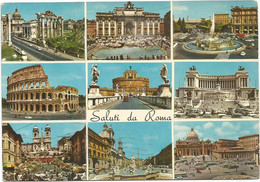 A5774 Saluti Da Roma - Panorama Vedute Multipla / Viaggiata 1967 - Panoramic Views