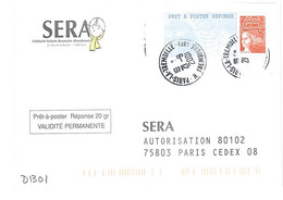 D1301 - Entier / Stationery / PSE - PAP Réponse Luquet - SERA ( Sans Agrément ) - Prêts-à-poster: Réponse /Luquet