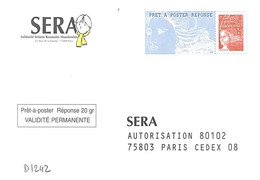 D1242 - Entier / Stationery / PSE - PAP Réponse Luquet - SERA ( Sans Agrément ) - PAP : Antwoord /Luquet