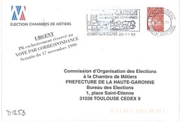 D1253 - Entier / Stationery / PSE - PAP Réponse Luquet - élection Chambre De Métiers 1999, Circulé - Prêts-à-poster:Answer/Luquet