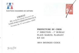D1250 - Entier / Stationery / PSE - PAP Réponse Luquet - élection Chambre De Métiers 1999, Non Circulé - PAP : Antwoord /Luquet
