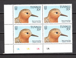 TUVALU    N° 480   EN BLOC DE QUATRE TIMBRES   NEUF SANS CHARNIERE   COTE  5.60€  OISEAUX ANIMAUX - Tuvalu