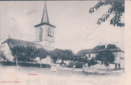 Crissier VD, Eglise Et Attelage (22.9.1902) - Crissier