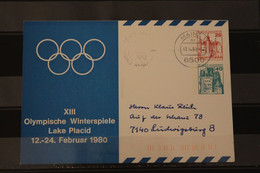 Deutschland, XIII Olympische Winrerspiele Lake Placid 1980, Befördert - Postales Privados - Usados