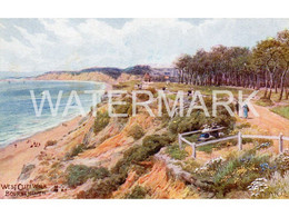 BOURNEMOUTH WEST CLIFF WALK OLD COLOUR ART POSTCARD A.R. QUINTON NO. 921 - Quinton, AR