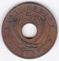 East Africa 5 Cents 1943  George VI, En Bronze , KM# 25 - British Colony