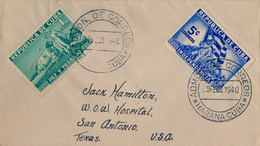 1940 CUBA , SOBRE CIRCULADO , LA HABANA - SAN ANTONIO , FRANQUEO CENT. NACIMIENTO GENERAL MÁXIMO GÓMEZ - Covers & Documents