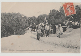 BLIDA - ALGERIE - EXCURSIONNISTES MONTANT AU COL DE CHREA - SKI  1917 - Other