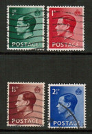 GREAT BRITAIN  Scott # 230-3 VF USED (STAMP SCAN #770) - Used Stamps