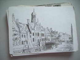 Nederland Holland Pays Bas Dokkum Met Tekening Stadhuis - Dokkum