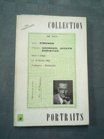 Simenon / Collection Portraits / Pol Vandromme - Autores Belgas