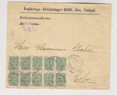 FINLAND 1912 RUSSIA ABO Registered Cover To Germany - Covers & Documents