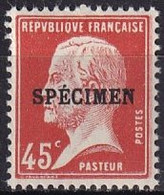 FRANCE - Cours D'instruction - 45 C. Pasteur Neuf SPECIMEN TTB - Lehrkurse