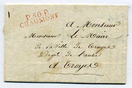 P50P CHAUMONT  +  "Commissaire De Police De Chaumont "  / Dept Haute Marne  / 1824 - 1801-1848: Précurseurs XIX