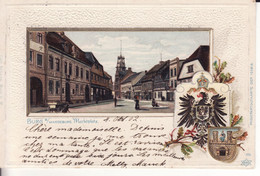 BURG B MAGDEBURG -  1902 - Marklplatz - Attelage De Chien - Lithographie - Gauffré - - Burg