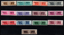 TRIESTE A - AMGFTT - 1949 - PACCHI POSTALI - SOVRASTAMPA SU UNA LINEA -  SERIE COMPLETA - MNH - Paketmarken/Konzessionen