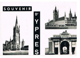 04- 2021 - BELGIQUE - FLANDRE OCCIDENTALE - YPRES  - CPSM PF NB - Multivues - Souvenir D' - Ieper