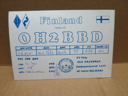 HELSINKI (Finlande) Carte Radio Amateur - Finlande