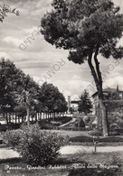 CARTOLINA  PESARO,MARCHE,GIARDINI PUBBLICI-VIALE DELLA STAZIONE,BELLA ITALIA,RELIGIONE,IMPERO ROMANO,VIAGGIATA 1954 - Pesaro