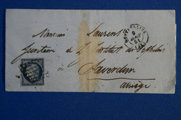 R21 FRANCE BELLE LETTRE 1851 MONTPALLIER POUR AVERDUN    N 4+ AFFRANCHISSEMENT INTERESSANT - 1849-1850 Ceres