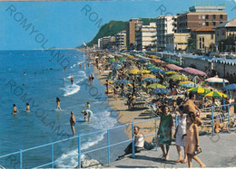 CARTOLINA  PESARO,MARCHE,RIVIERA,SPIAGGIA E LUNGOMARE,NAZARIO SAURO,BELLA ITALIA,IMPERO ROMANO,,SOLE,VIAGGIATA 1975 - Pesaro