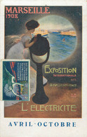 CPA FRANCE 13 " Marseille, Exposition Internationale Des Applications De L'Electricité De 1908" - Electrical Trade Shows And Other