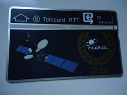 BELGIUM   USED CARDS SPACE INTELSAT - Autres & Non Classés