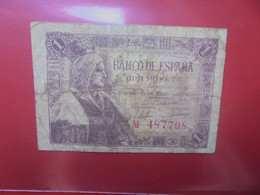 ESPAGNE 1 PESETA 1945 Circuler - 1-2 Pesetas